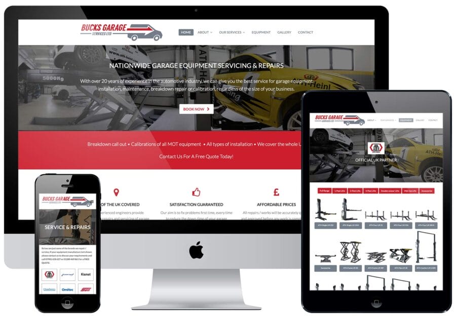 eCommerce Wordpress website for garage services and equipment sales