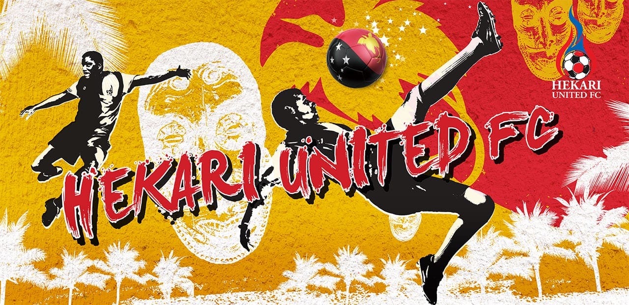 Illustration of FIFA World Cup advertising campaign poster Hekari United FC