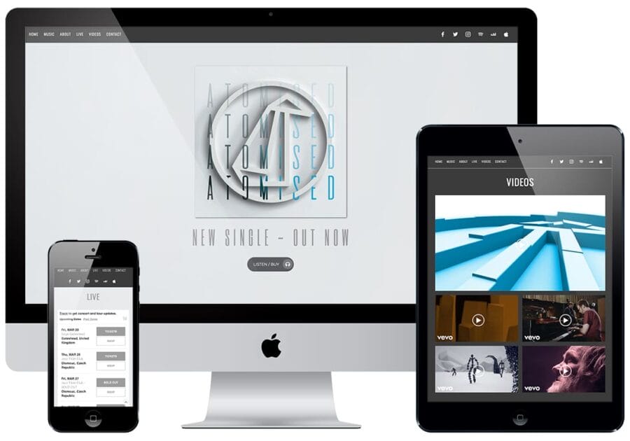 Wordpress website for music group jazz band