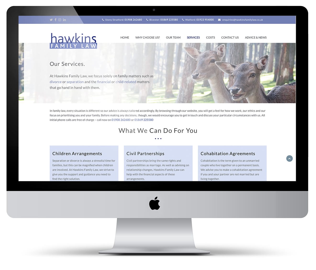 Wordpress website for family law legal firm of solicitors