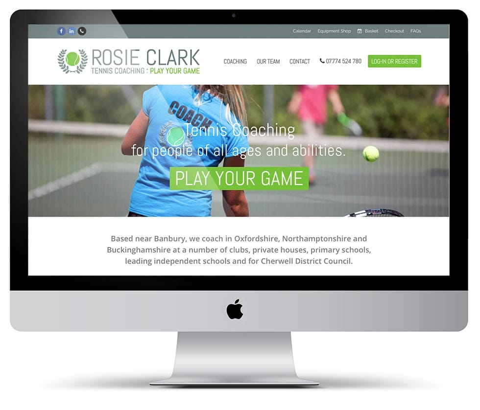 Rosie Clark Tennis Coaching website
