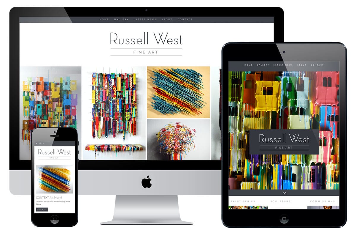 Wordpress website portfolio for fine art artist