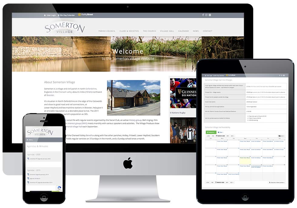 Someone Parish Council responsive website
