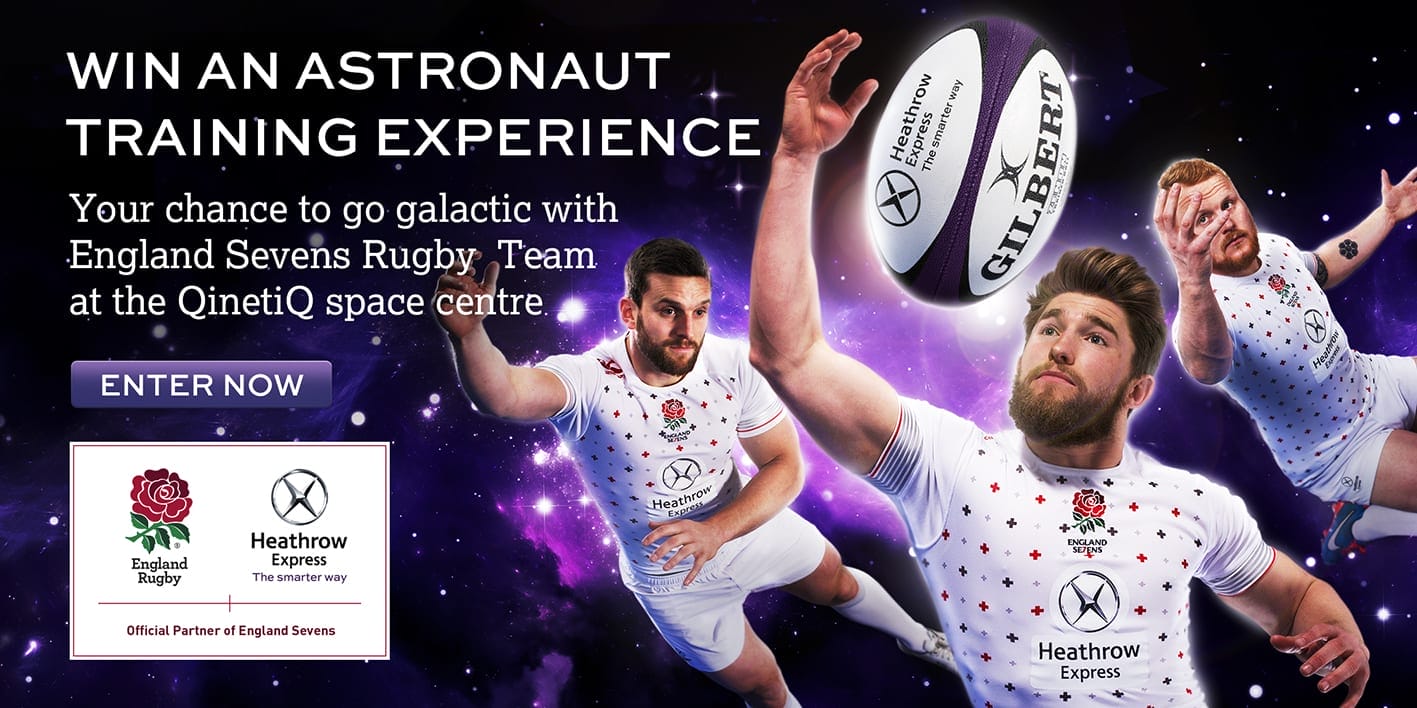 Retouching for England World Cup Rugby team promotional advert for Heathrow Express