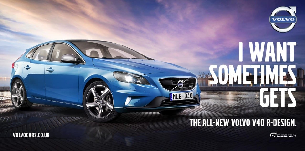Retouching and image creation for Volvo V40 R-Design car launch advertising campaign poster