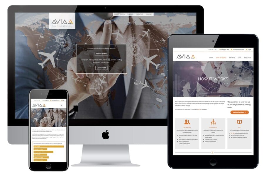 Wordpress website for aviation group purchasing organisation gpo