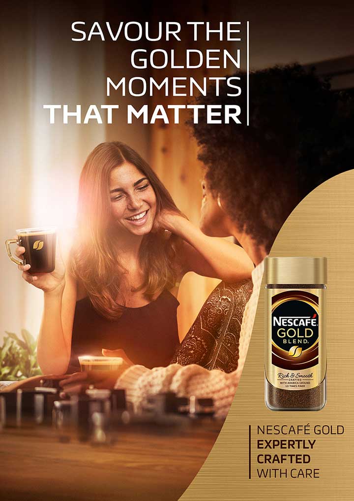 Nescafe Gold Blend marketing poster visual