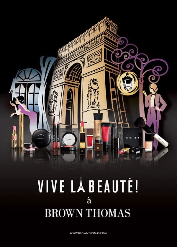 Immustration for Art Deco poster for Brown Thomas perfume sales poster campaign