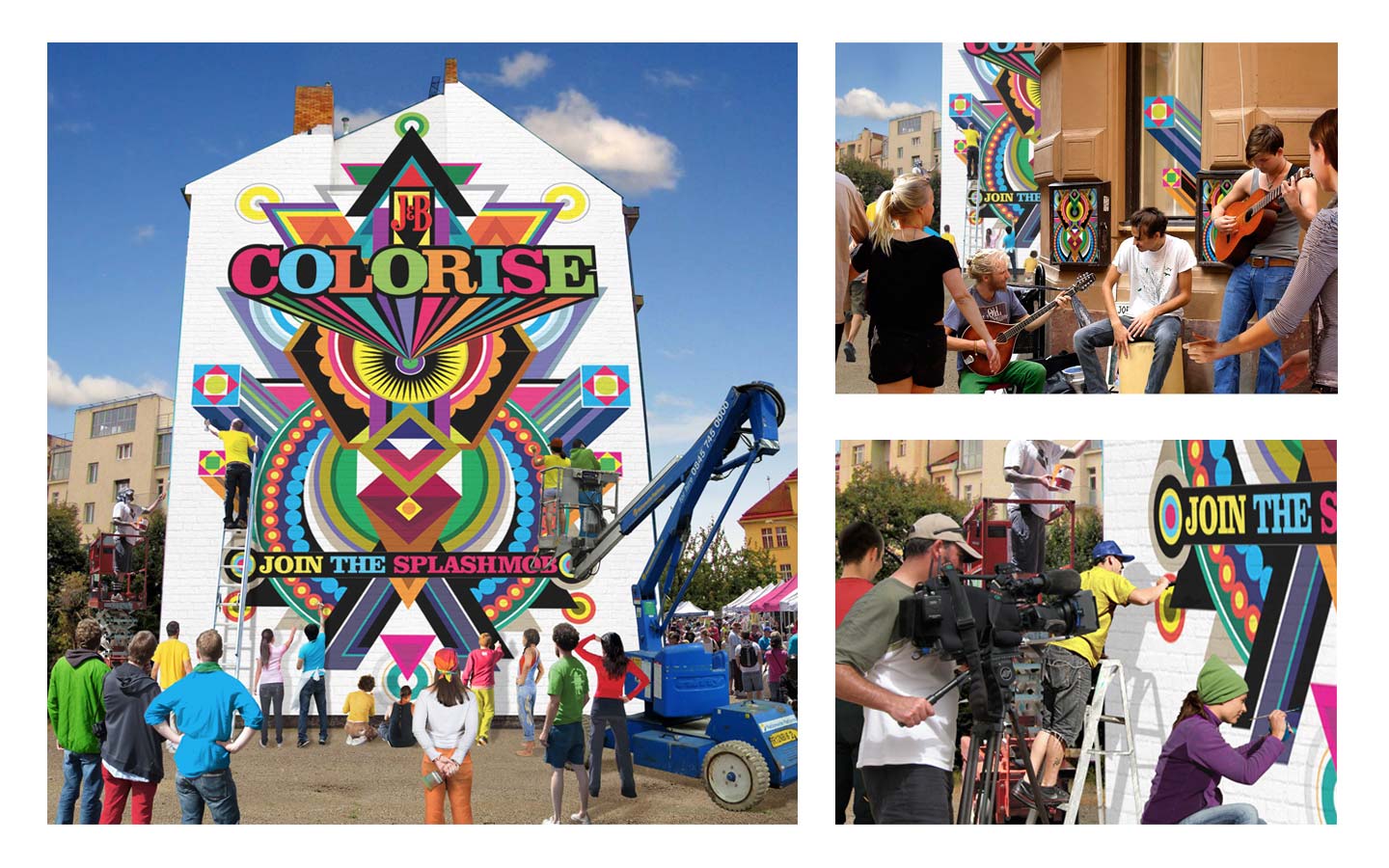 Visual mock-up of large hoarding poster for J&B Rare social marketing campaign