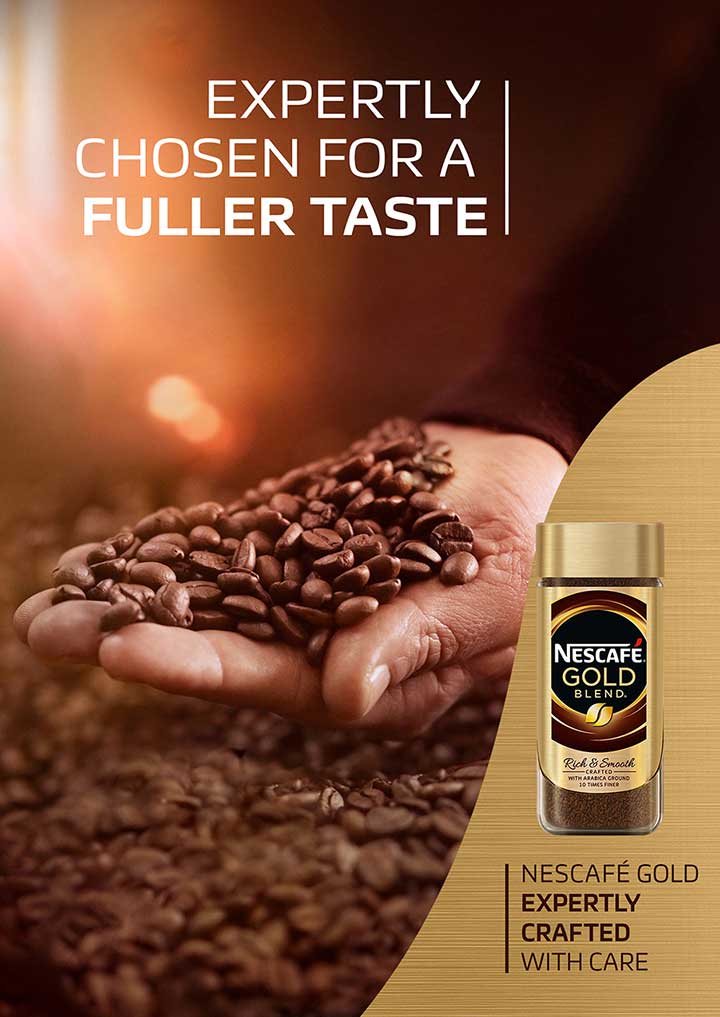 Nescafe Gold Blend marketing poster visual