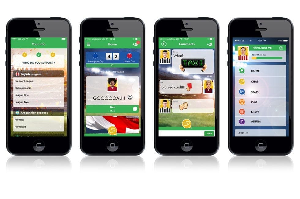Design and mock-up of football app UI/UX