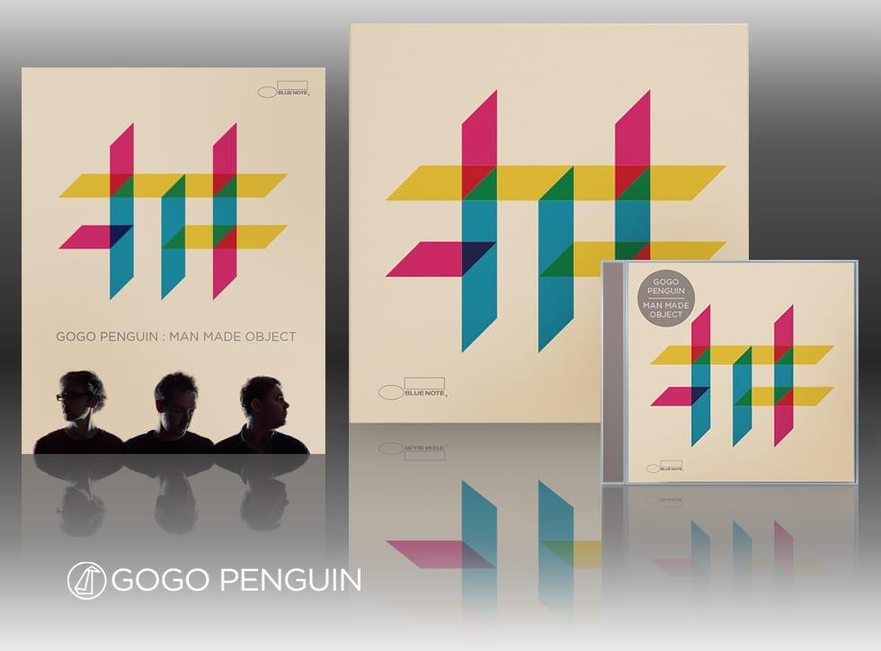 go_go_02 CD and vinyl album design and artwork for jazz band logo penguin