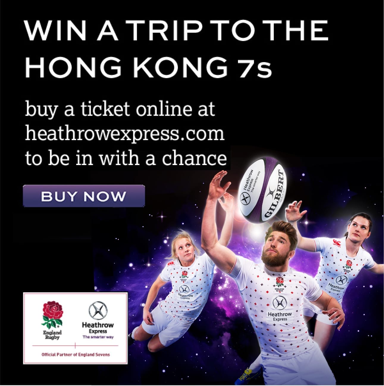 Retouching for England World Cup Rugby team promotional advert for Heathrow Express