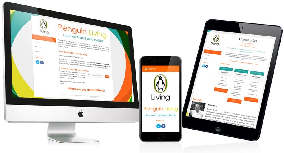 Wordpress website for Penguin Publishing Penguin Living portal