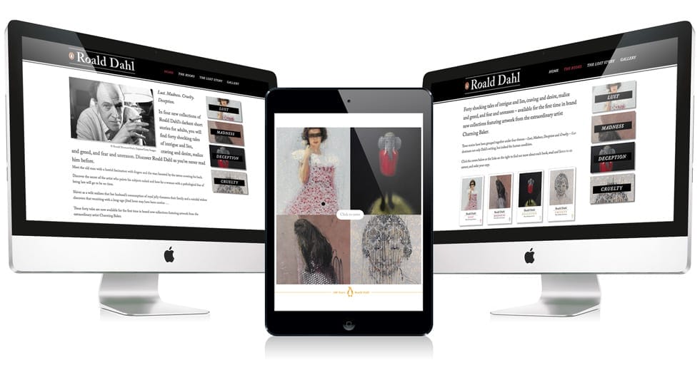 Wordpress website for Roald Dahl adult books for Penguin Publishing