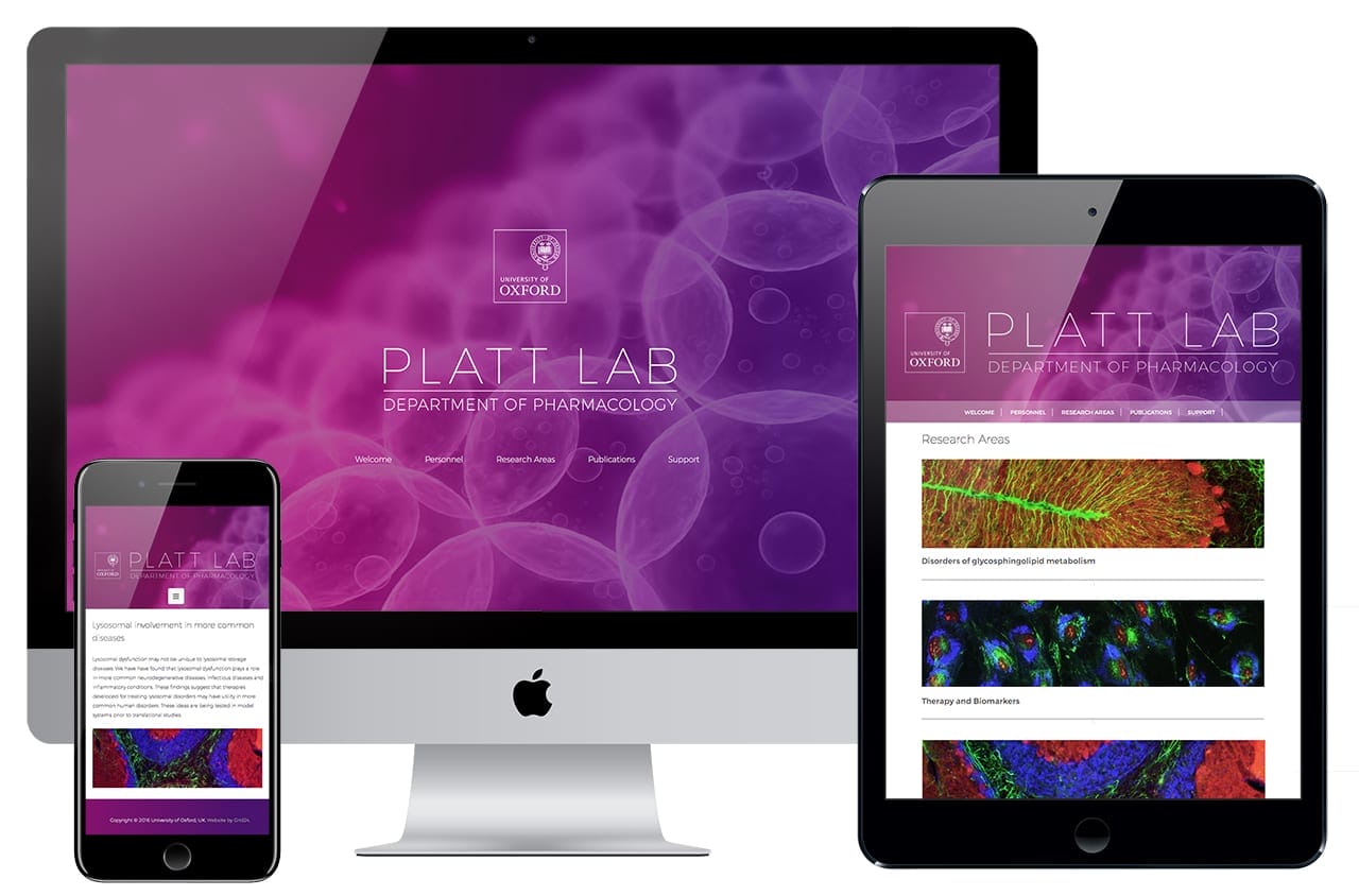 plat_labs Wordpress website for department of pharmacology research department