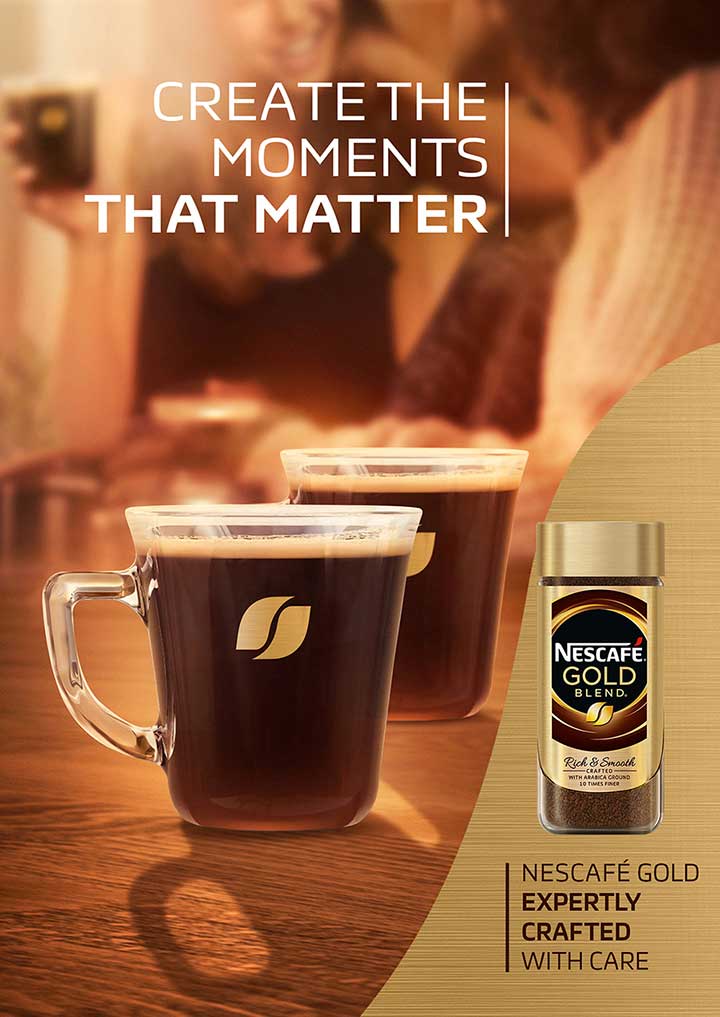 Nescafe Gold Blend marketing poster visual