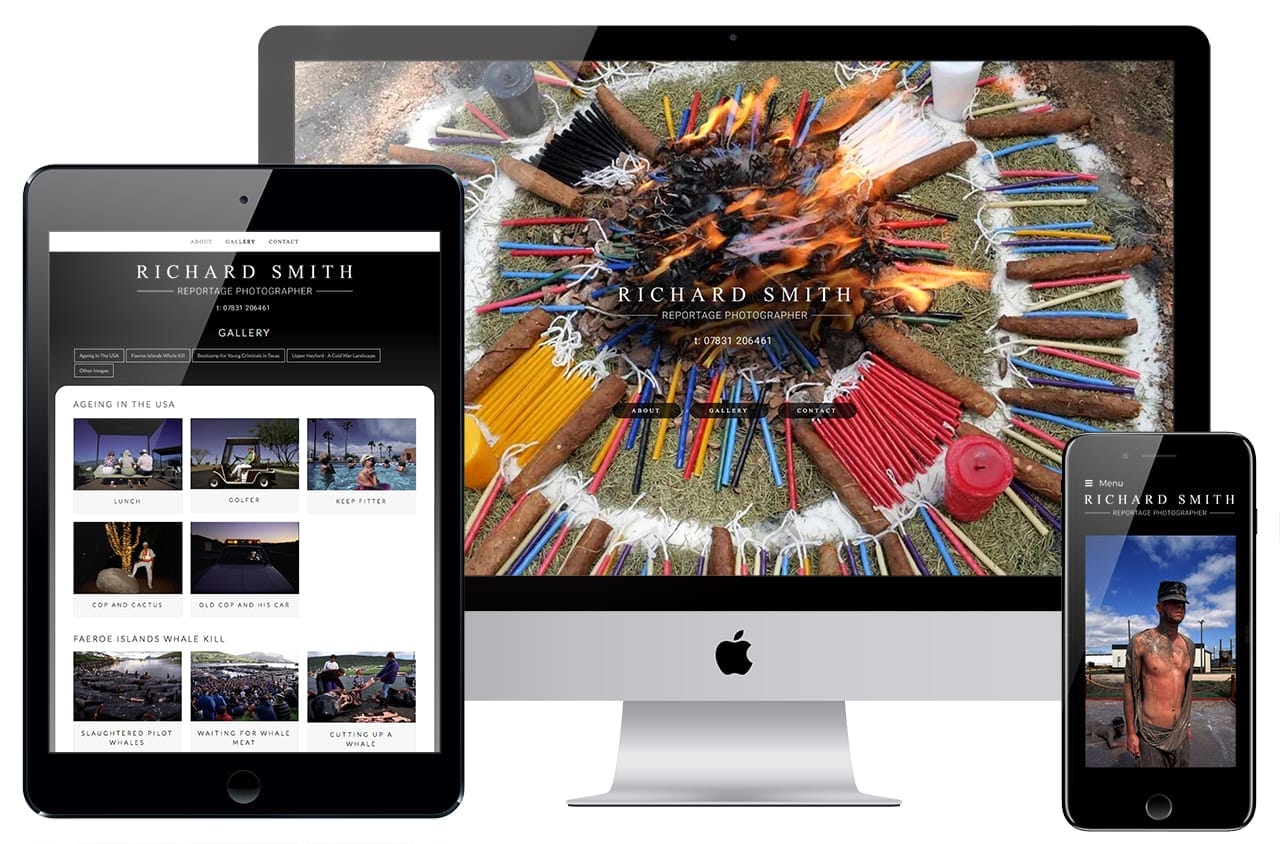 Wordpress website for reportage photographer portfolio