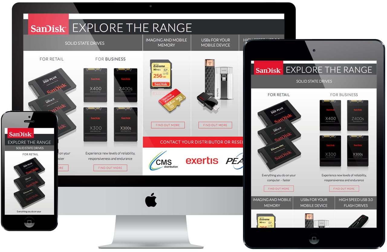 Pop-up Wordpress website for Sandisk SSD Solid State Drive