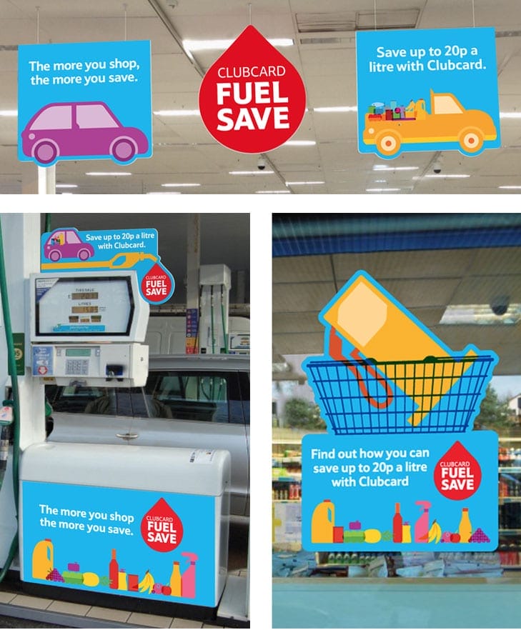 Tesco supermarket POS visuals mock-ups