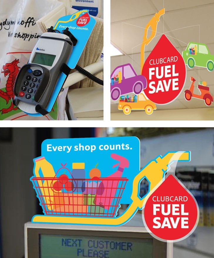 Tesco supermarket POS visuals mock-ups