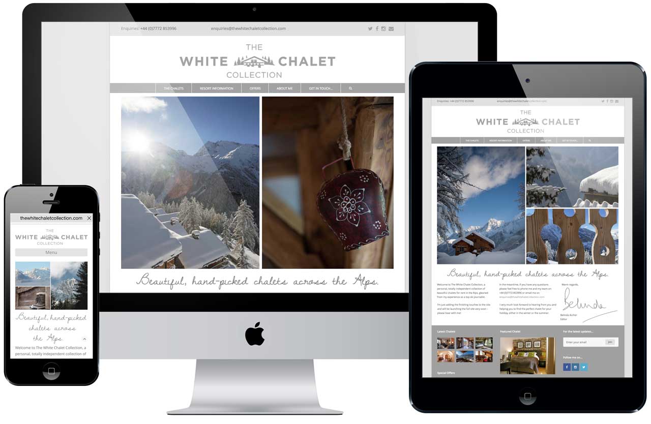 Wordpress website for luxury ski chalet company referral website