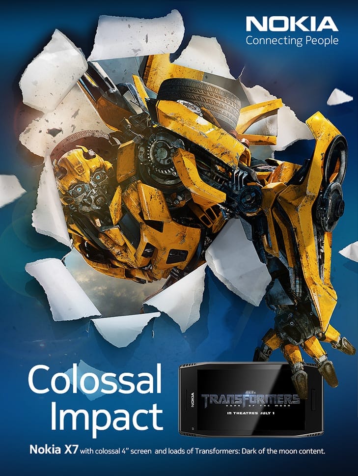 Image creation and retouching for Nokia Transformers broken window poster