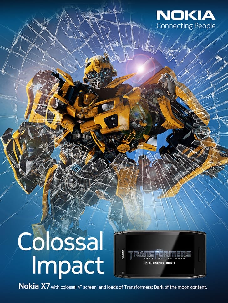 Image creation and retouching for Nokia Transformers broken window poster