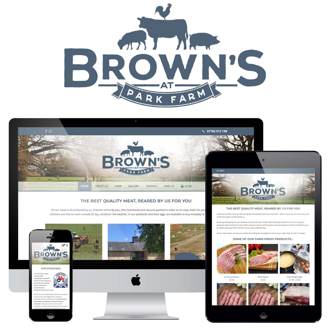 Wordpress website and eCommerce farm shop and butcher