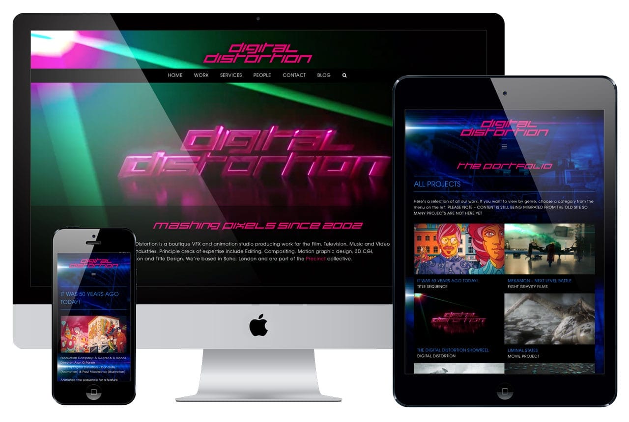 Wordpress website for video post production and animation studio