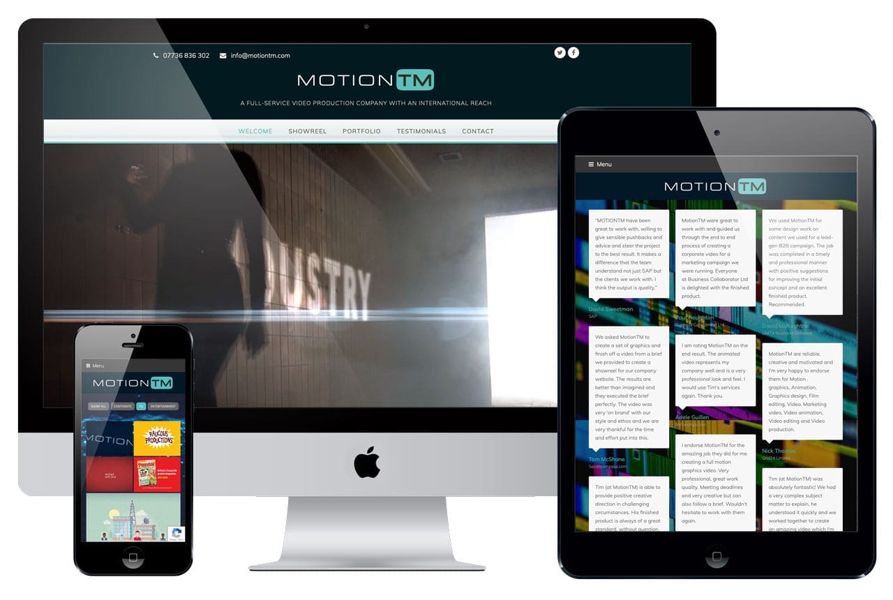 Wordpress website for video post production and animation studio